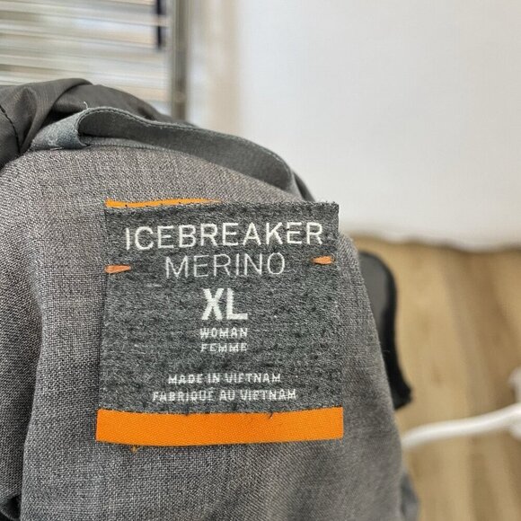 Icebreaker MerinoLoft Wool Quilted Full Zip Jacket Hooded Black Women's size XL - Picture 14 of 16